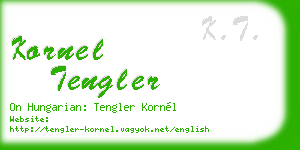 kornel tengler business card